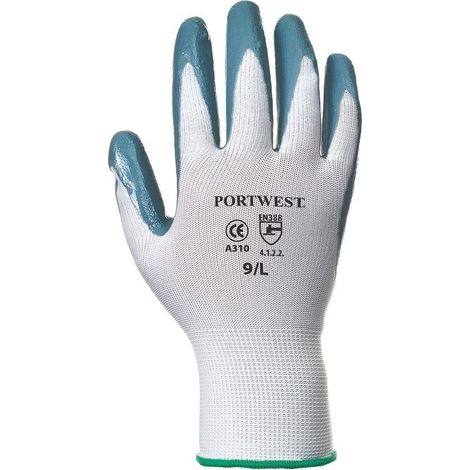 Gants Flexo Grip enduit Nitrile Gris/Blanc S - Taille 7