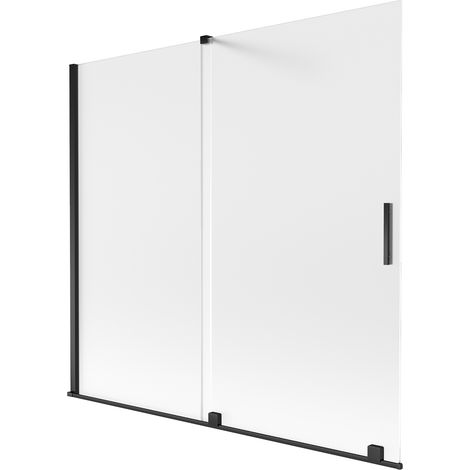 Mexen Velar Duschwand 2-flügelig verschiebbar 170 x 150 cm, matt, schwarz - 896-170-000-31-70 (1/2)