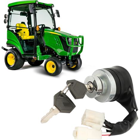 Der Anlasserzündschalter ist kompatibel mit John Deere 2025R 2027R 2032R 2210 2305 2320 2520 2720 (OE: AM879479). (1/5)