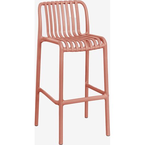 Tabouret de jardin haut empilable en polypropylène Wendell SKLUM Terracota ↑75 cm