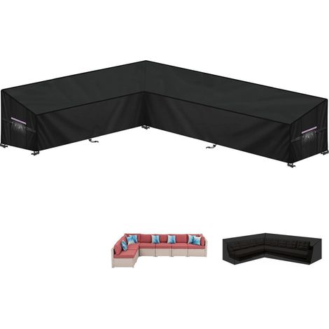 L-Form Gartenmöbel Abdeckung Wasserdicht Winddicht für Lounge Sofa Ecksofa (1/5)