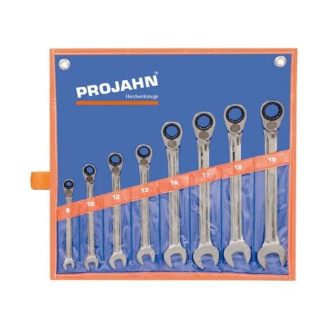 Projahn GearTech Satz umschaltbar in Rolltasche 8-tlg. 8 - 10 - 12 - 13 - 16 - 17 - 18 - 19 mm (1/3)