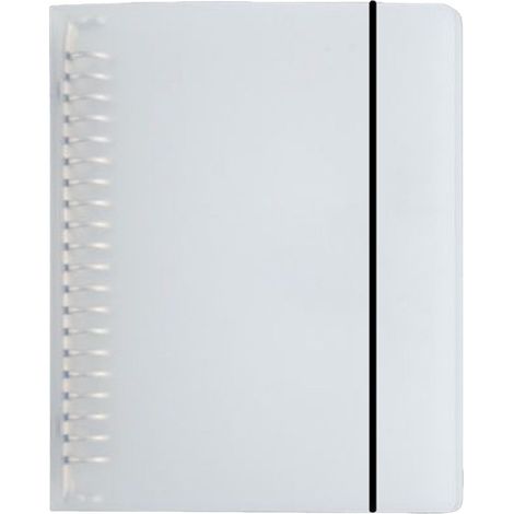 Große, abnehmbare, weiße, transparente Kunststoff-Ordnerhülle für A5-Dokumente und Notizen, 20 Löcher (180 x 224 mm / 7,1 x 8,8 Zoll) (1/4)