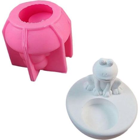 Moules en silicone pour bougeoirs grenouilles, moules de moulage DIY, moules en résine pour bougeoirs (1/4)