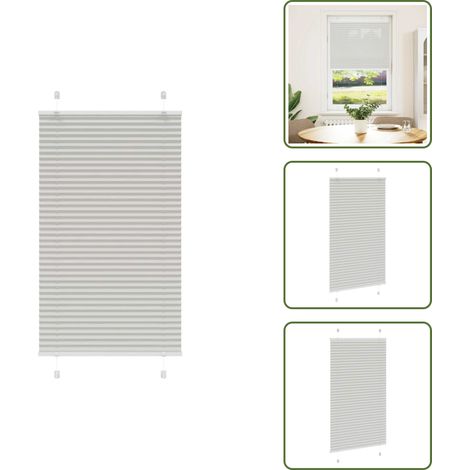 vidaXL Plissee Hellgrau 80x150 cm Stoffbreite 79,4 cm Polyester (1/5)