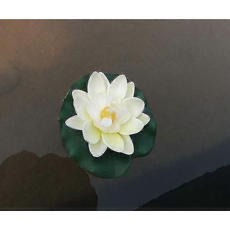 Lot de 2 lotus artificiels, faux nénuphars flottants en EVA, imitation lotus pour piscine, plantes artificielles (1/5)