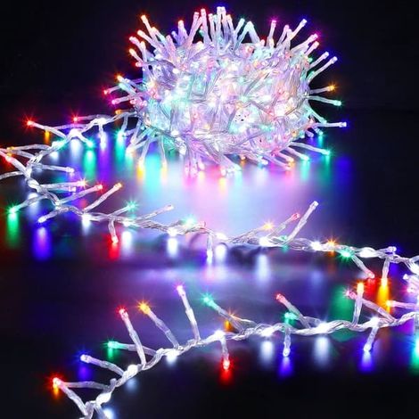 Guirlande lumineuse de Noël, guirlande LED, 50 m, 400 LED étoiles, 8 modes (lumière colorée) (1/5)