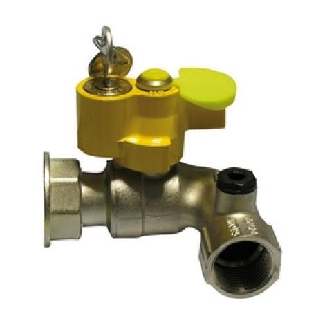VALVOLA A SFERA GAS F/GIRELLO A SQUADRA CON SERRATURA 1&quot x 1&quot 1/4