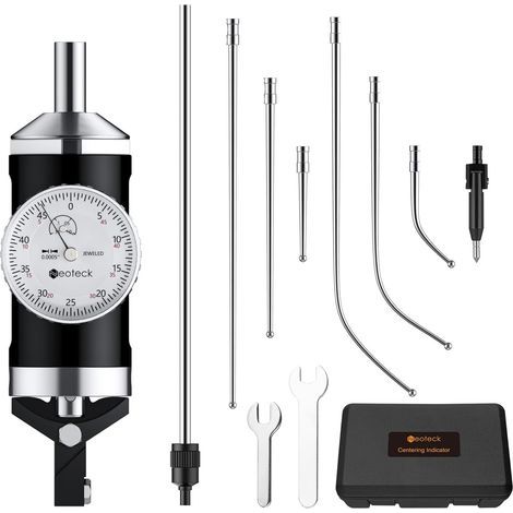 Comparateur de centrage coaxial 0-3 mm/0,01 mm avec coffret de rangement, affichage Co-Ax précis pour le cadran de test du centre de la fraiseuse (1/5)