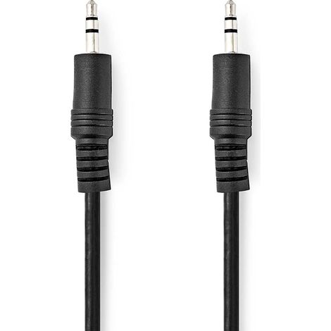 Cavo audio stereo  3,5 mm maschio  3,5 mm maschio  Placcato nickel  1.50 m  Tondo  Nero  Label