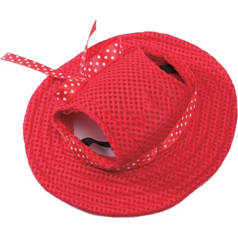 Chapeau de protection solaire pour chien avec trous pour les oreilles, accessoire de protection extérieure anti-UV pour animaux de compagnie (1/5)