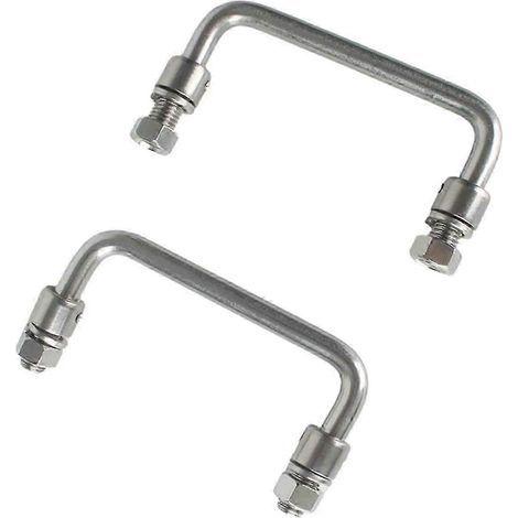 Poignée pliante à 90 degrés. lot de 2 - Acier inoxydable 304 durable avec entraxe de 12 cm pour une installation et une utilisation faciles (1/5)