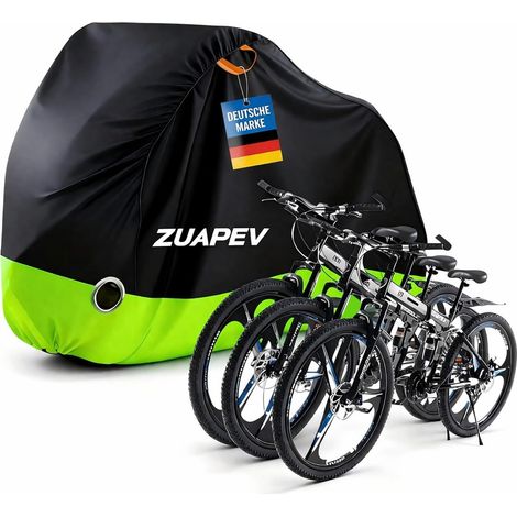 Housse 2-3 Velos Exterieur Protection, Bache Velo Exterieur Impermeable 210D, Bâche Vélo Etanche, Protege Pluie Couverture Vélo de Course/Route/VTT/Electrique/Ville/Enfant