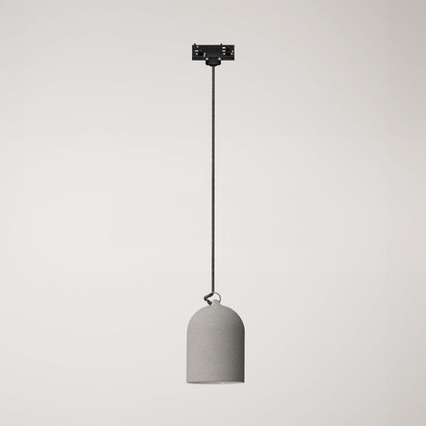 Creative Cables - Sospensione per binario con paralume mini Campana in ceramica -lampadina non inclusa (1/5)
