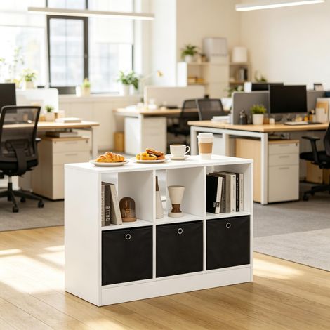 Étagère cubique autoportante, bibliothèque de rangement pour salon, cuisine ou bureau – étagère modulable sans montage complexe (1/4)