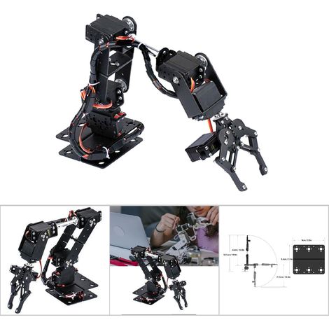 Kit Bras Robotique 6DOF avec Pince Mécanique, Pièces pour Manipulateur Industriel (1/5)