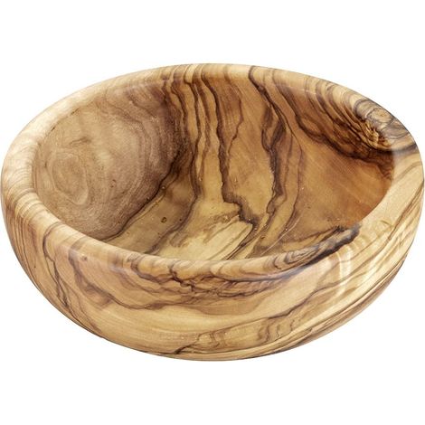 Bol - Olive - Ø 12,5 cm - Hauteur : 4,5 cm - Bois d'olivier 0,25 l (chaque pièce est unique. La couleur et le grain peuvent varier (1/5)