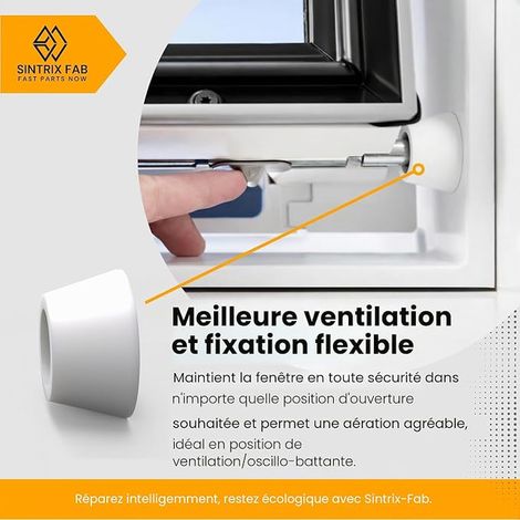 Universal Socket Compatible with Swivel Window - Snap Point for Safety Lock/Cleaning Latch Holder for Roof Window, Position of (1/2)