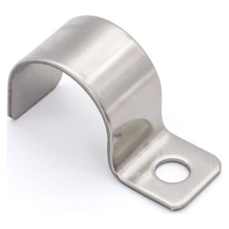 Lot 20 Collier Tube U 18 mm Acier Inoxydable Fixation Latérale Pour Câble Tuyau Extérieur (1/5)