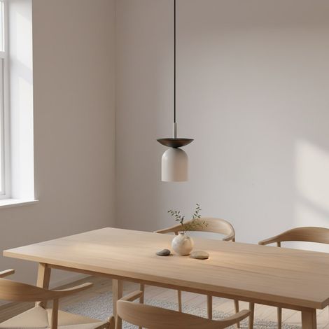 Lampada a sospensione EGO in acciaio grigio