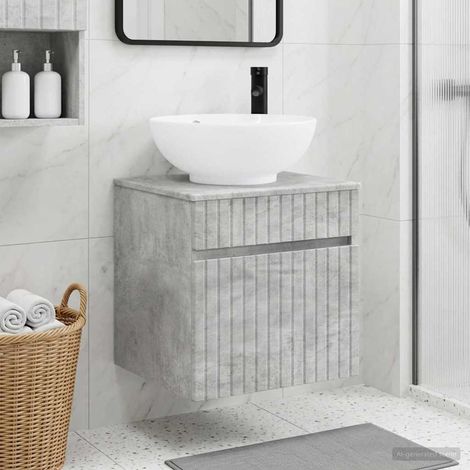 Vanidad de lavabo montada en la pared Gris Hormigón