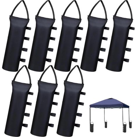 8 Pièces Sac de Lestage pour Tonnelle, 40 kg Leste pour Pied de Tonnelle,épaissir Oxford 800D, pour Auvent,Tente, Lestage Tonnell