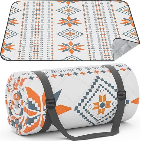 Telo da picnic impermeabile 200x300 cm: tappetino da picnic lavabile in lavatrice - tovaglia da picnic anti-sabbia - ideale per picnic in famiglia, campeggio, spiaggia e giardino. (1/5)