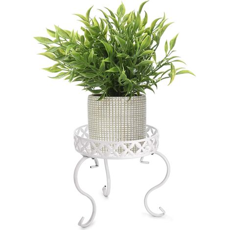 1 support pour plantes en métal blanc (1/5)