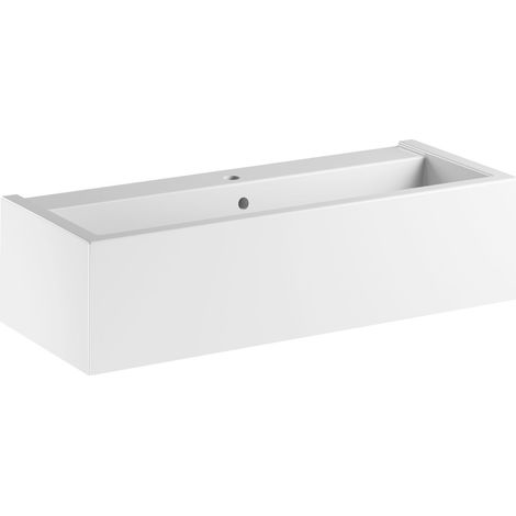 Lavabo KANAAL en céramique 100x40cm, blanc