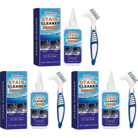 Gel nettoyant et détachant puissant pour machine à laver - Produit d'entretien efficace pour la salle de bain, la cuisine, la douche et les éviers (3 pièces) (1/5)