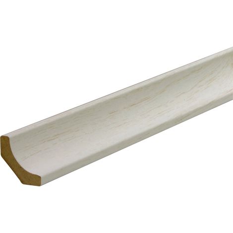 B.S. Bauprogramm Hohlkehlleiste 260 cm 24 x 24 mm Esche weiß Leisten