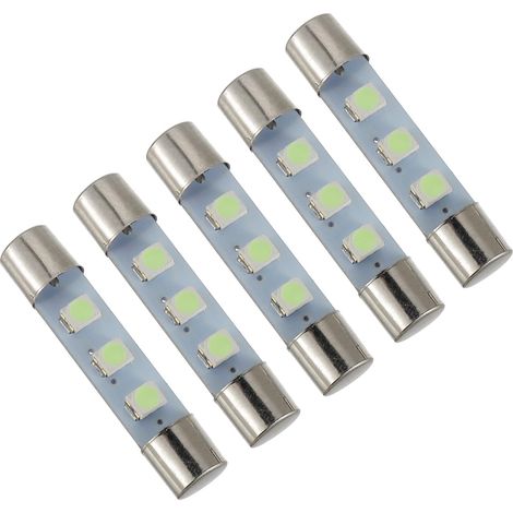 Confezione da 5 lampadine LED a fusibile per impianti stereo vintage, compatibili con Marantz, Sansui, Kenwood, Yamaha e Sony, 8V 250mA (luce blu) (1/4)