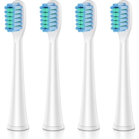 Têtes de rechange pour brosses à dents électriques pour enfants DT-KE6 et DT-KE7 - Lot de 4 (Blanc) (1/3)
