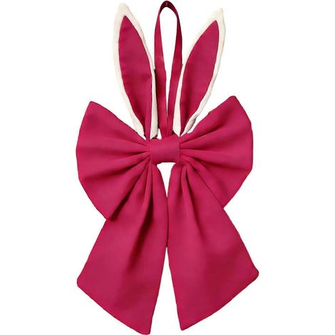 Pâques nœud décoratif pour couronne fêtes tissu décoratif nœud décoratif avec lapin oreille pour printemps et été porte d'entrée mur fenêtre intérieur et extérieur décoration intérieure,F (1/5)
