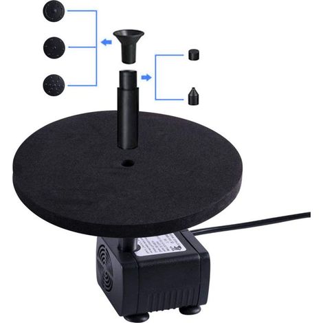 Pompe à eau solaire 6 W pour fontaine - 500 l/h (1/5)