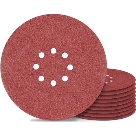 Disque De Ponçage - 225 mm - 8 Orificios - Grano 120 - Para Lijadoras Murales Y Telescópicas - Pack De 10 (1/5)