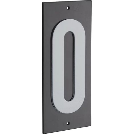 THIRARD - Plaque de signalisation 0, marquage blanc sur fond noir, panneau ABS à visser, 56x120mm - THIRARD (1/2)