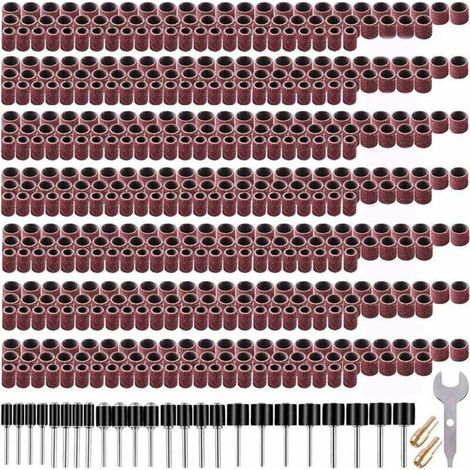 531 Pièces Tambour de Poncage Ensemble pour Dremel Outils Rotatifs, avec 504 Pièces Tambour de Poncage 24 Pièces Tambour Mandrinet 2 Pièces Mandrin à Serrage Automatique (1/5)