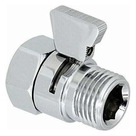 1 Robinet, Filetage mâle et femelle 1/2", Laiton chromé, Pour douche et bidet (1/5)