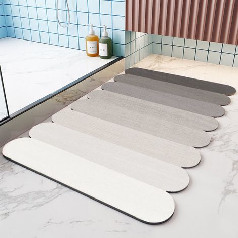 Tapis De Bain - 40 X 60 Cm - Dos En Caoutchouc Antidérapant - Absorbant Rapide - Sans Peluches - Lavable - Pour Salle De Bain Cuisine Lave-Linge (1/5)