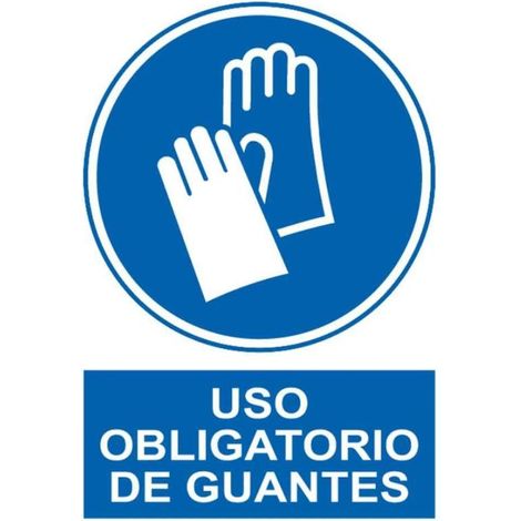 NORMALUZ señal oblig el uso de guantes pvc 0,7mm 210300 , señal oblig el uso de guantes pvc 0,7mm 210300