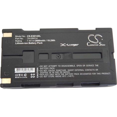 vhbw Akku kompatibel mit Extech S3500T, S3750, S3750THS Drucker Kopierer Scanner Etiketten-Drucker (2600mAh, 7,4V, Li-Ion)