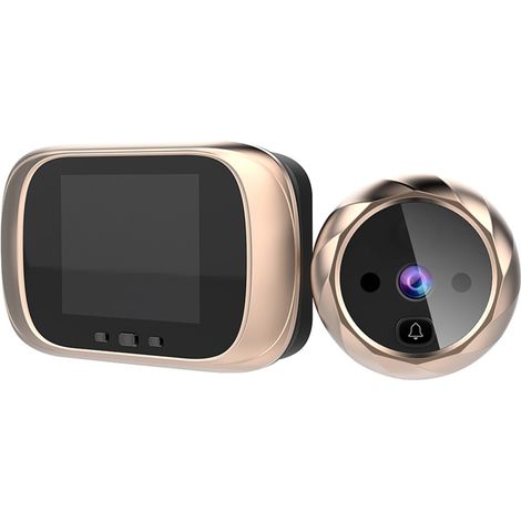 Sonnette vidéo numérique avec judas, écran LCD 2,8 pouces, vision nocturne et prise de photos. Surveillance numérique de votre domicile pour la sécurité de votre maison.