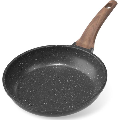 Padella Antiaderente da 28 cm con Rivestimento in Granito, Compatibile Induzione, Facile da Pulire