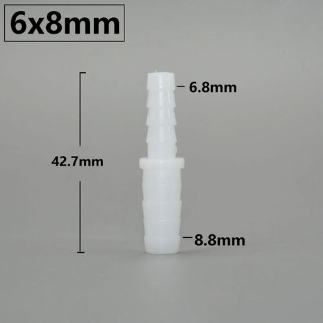 Raccord réducteur direct en PE alimentaire pour tuyau d'irrigation, adaptateur pour pompe à air d'aquarium et tuyau d'irrigation. (1/5)