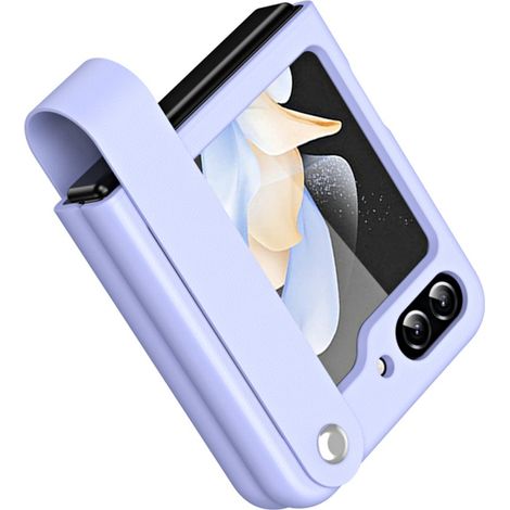 Custodia con cinturino e supporto per Samsung Galaxy Z Flip5 5G, viola (1/5)
