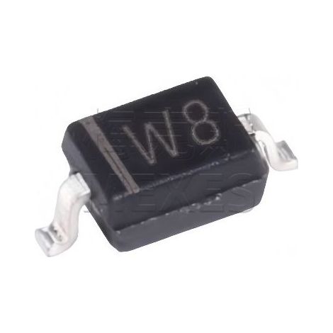 Diode Zener Changdian/Changjing BZT52C5V1S 5,1 V, sérigraphie W8, SOD-323. (5 unités expédiées)