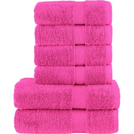 6 tlg. Premium-Handtuch-Set SOLUND Rosa 600 g/m² (1/5)