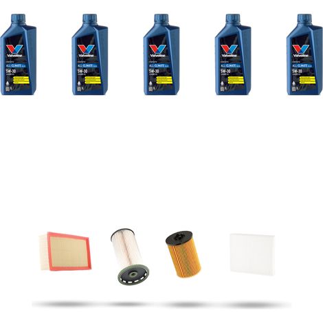 Kit tagliando 4 FILTRI e 5L OLIO compatibile con Vw Polo VI (AW) 1.6 TDI 59kw Dal 2017 (1/5)