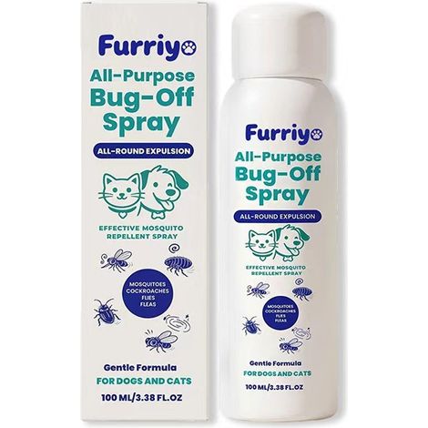 Furriyo Haustier-Schutzspray für den Außenbereich – Sanfte Formel zum Schutz vor Insektenstichen und zur Pflege von Katzen und Hunden (1/5)
